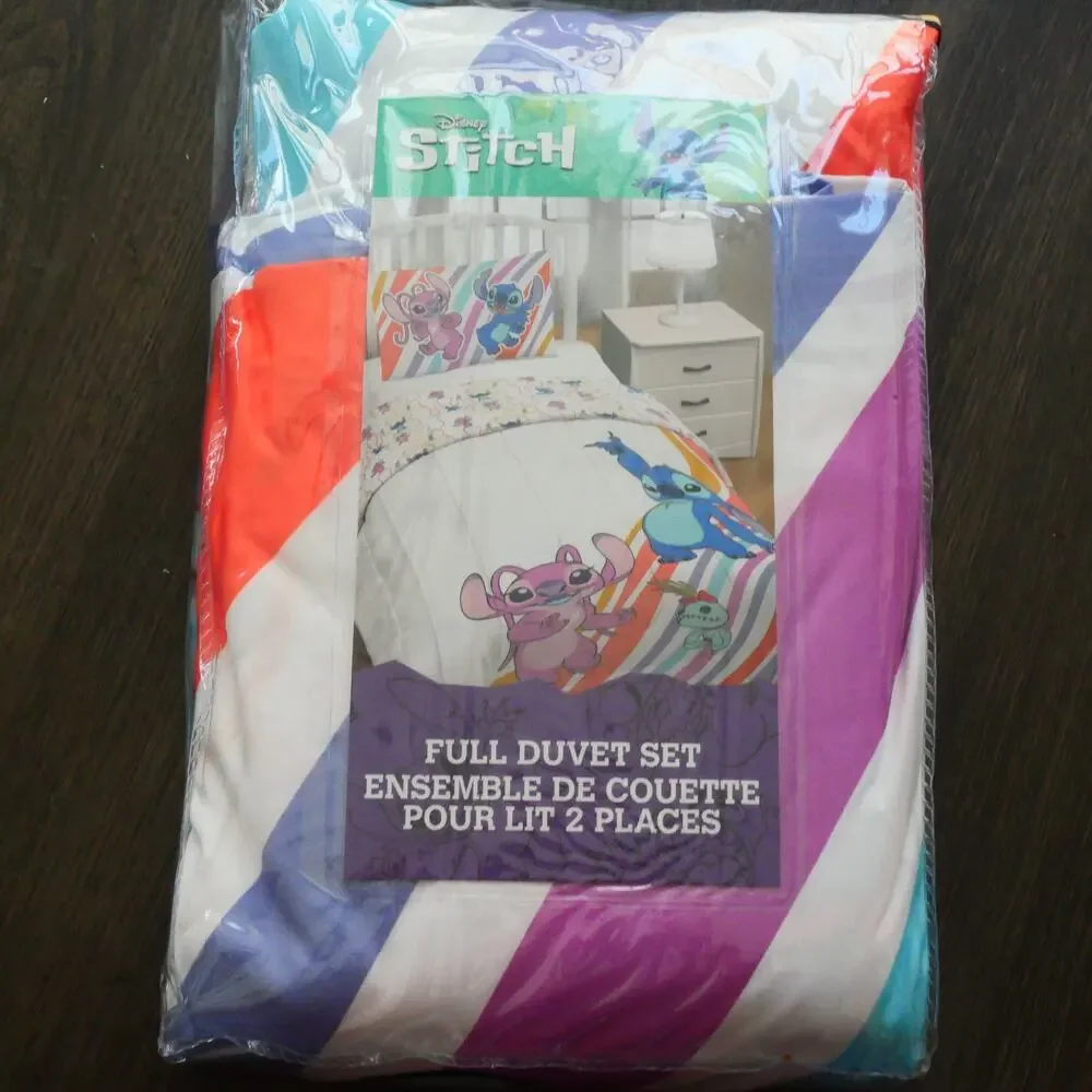 NEW Franco Disney Stitch Full Duvet Cover with 2 Shams Full Double Size